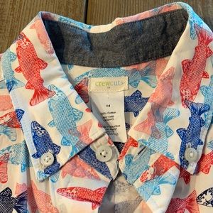 Crewcuts Fish Short Sleeve Shirt